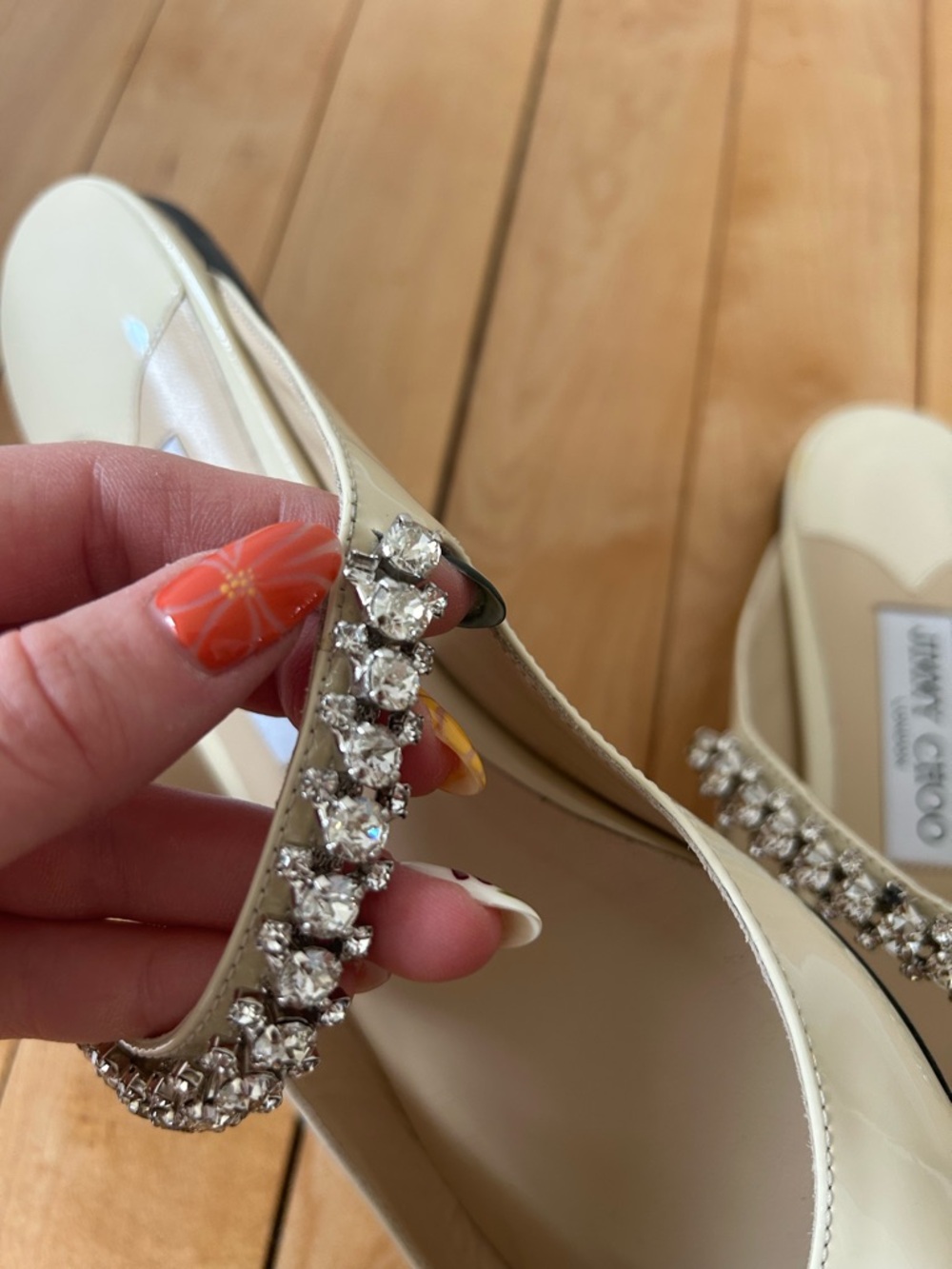 Jimmy Choo Off White “Linen” Bing Slip on Flats - 40 - Picture 5 of 9